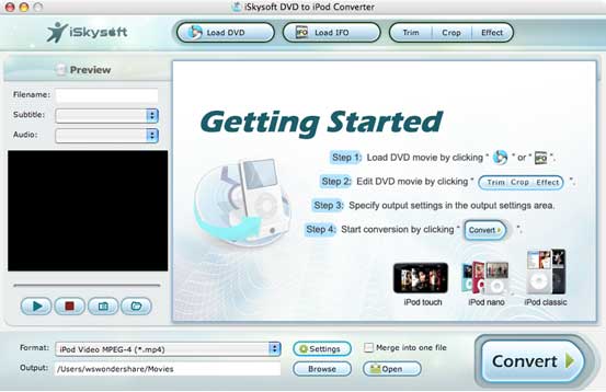 Convert DVD to iPod for Mac